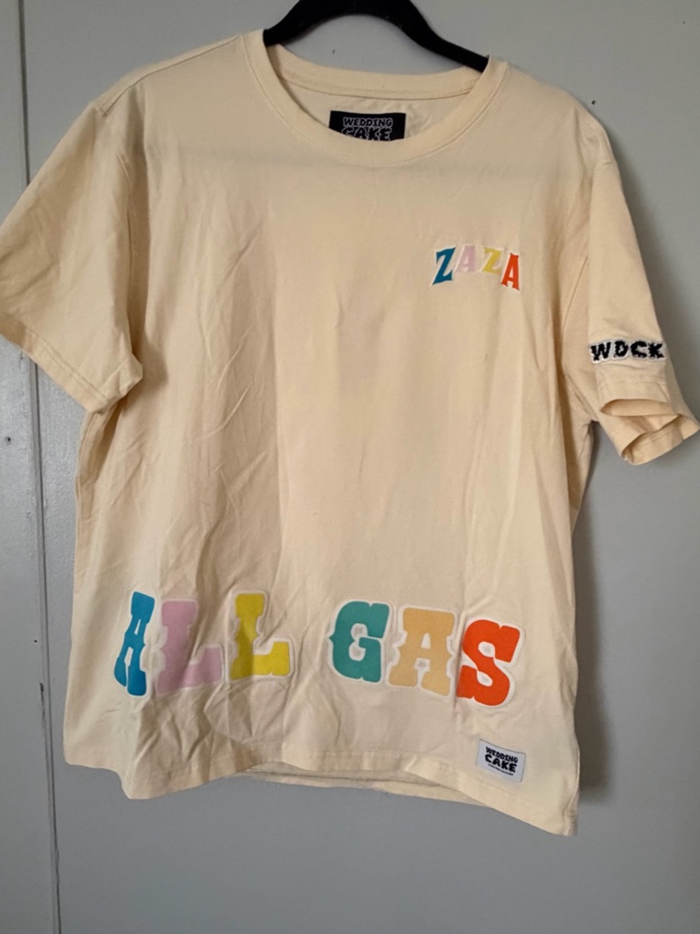 Zaza All Gas Cream Short-Sleeve Graphic Tee